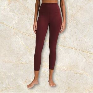 Lululemon Burgundy High-Waisted Leggings